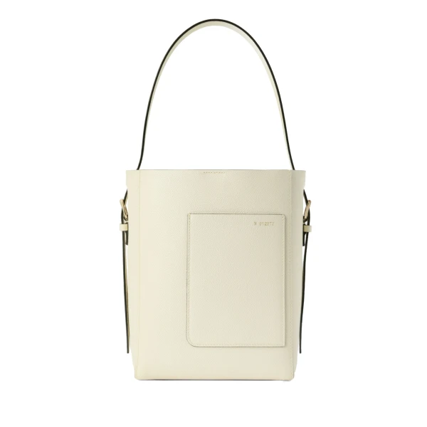 Valextra Soft Bucket Mini Bag in Pergamena White | Bucket Bags | Luxury Shoes 