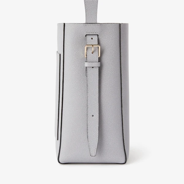 Valextra Soft Bucket Mini Bag in Stone Grey | Bucket Bags | Luxury Shoes 