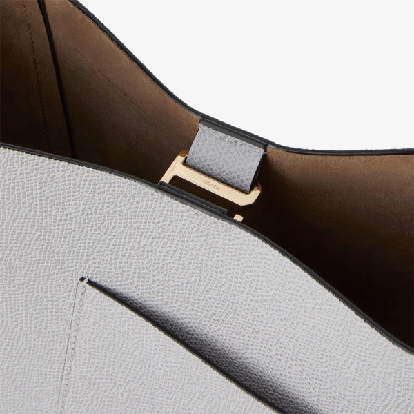Valextra Soft Bucket Mini Bag in Stone Grey | Bucket Bags | Luxury Shoes 