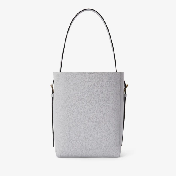 Valextra Soft Bucket Mini Bag in Stone Grey | Bucket Bags | Luxury Shoes 