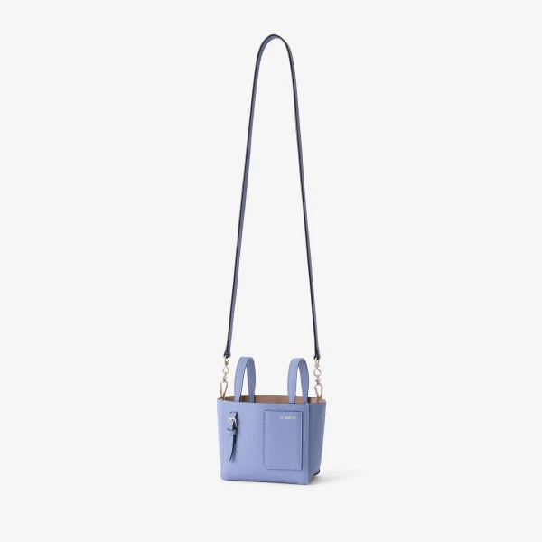 Valextra Soft Bucket Nano Bag in Hydrangea Blue | Bucket Bags | Luxury Shoes 