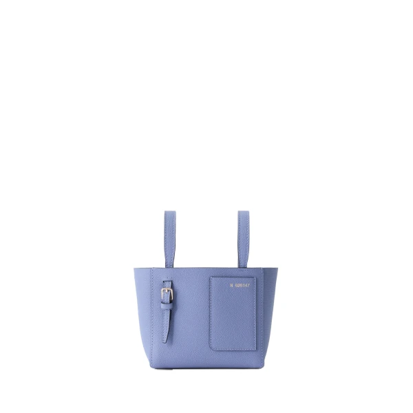 Valextra Soft Bucket Nano Bag in Hydrangea Blue | Bucket Bags | Luxury Shoes 