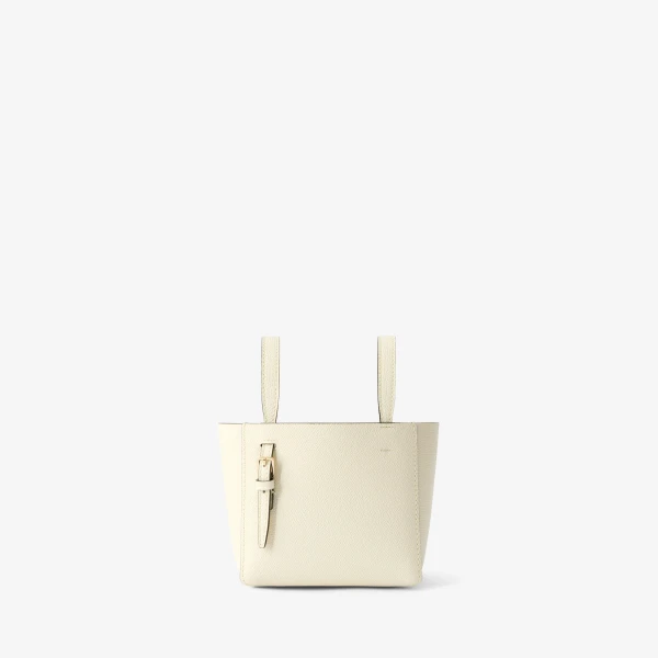 Valextra Soft Bucket Nano Bag in Pergamena White | Bucket Bags | Luxury Shoes 