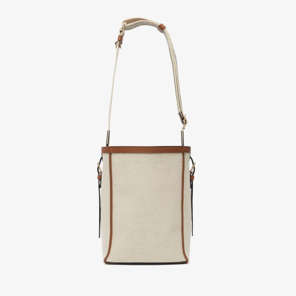 Valextra Soft Canvas Bucket Mini Bag in Sand, Chocolate Brown, Camel Brown and Cashmere Beige | Bucket Bags | Luxury Shoes 