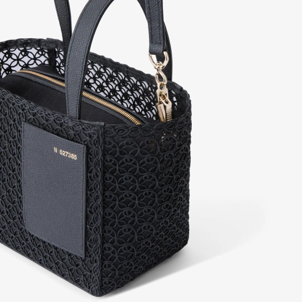 Valextra Soft Merletto Bucket Micro Bag in Black | Bucket Bags | Luxury Shoes 