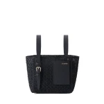 Valextra Soft Merletto Bucket Micro Bag in Black | Bucket Bags | Luxury Shoes 