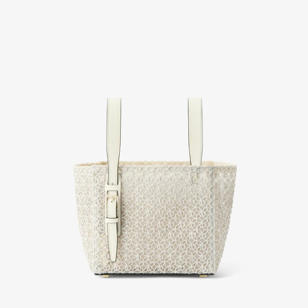 Valextra Soft Merletto Bucket Micro Bag in Pergamena White | Bucket Bags | Luxury Shoes 