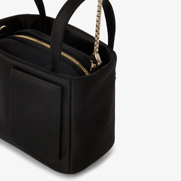 Valextra Soft Satin Bucket Nano Bag in Black | Bucket Bags | Luxury Shoes 