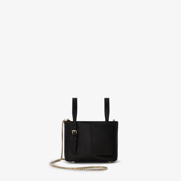 Valextra Soft Satin Bucket Nano Bag in Black | Bucket Bags | Luxury Shoes 