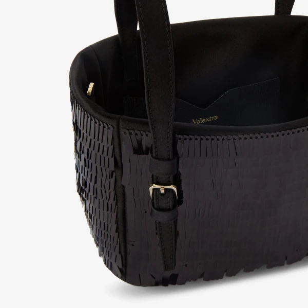 Valextra Soft Shine Bucket Nano Bag in Black | Bucket Bags | Luxury Shoes 