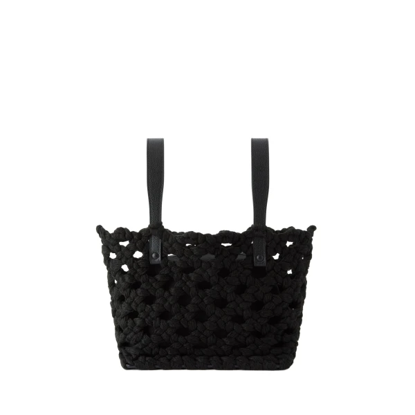Valextra Soft Sportami Via Bucket Micro Bag in Black | Bucket Bags | Luxury Shoes 