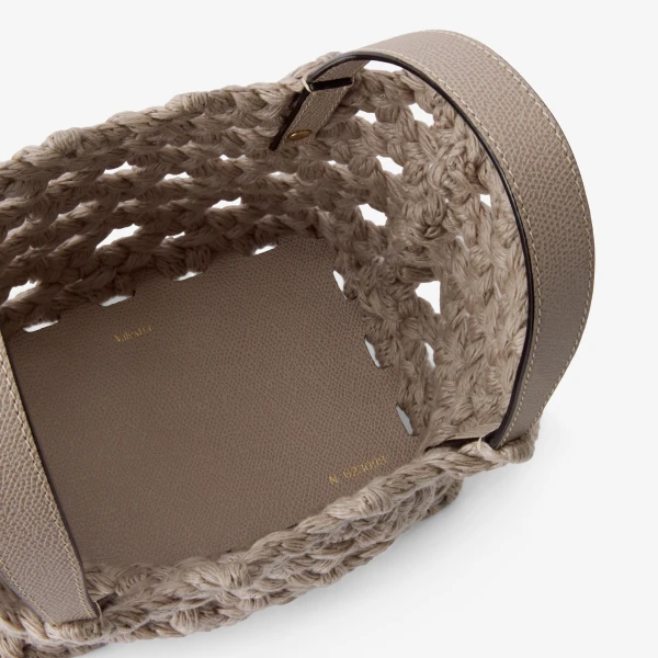 Valextra Soft Sportami Via Bucket Micro Bag in Nude Pink | Bucket Bags | Luxury Shoes 