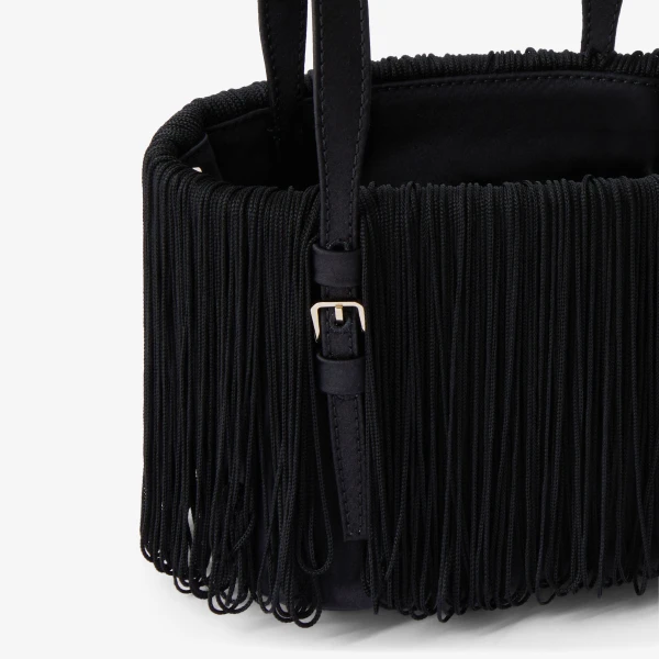 Valextra Soft Swing Bucket Nano Bag in Black | Bucket Bags | Luxury Shoes 