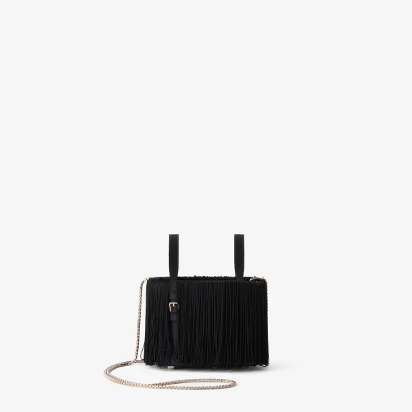 Valextra Soft Swing Bucket Nano Bag in Black | Bucket Bags | Luxury Shoes 