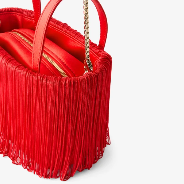 Valextra Soft Swing Bucket Nano Bag in Crimson Red | Bucket Bags | Luxury Shoes 