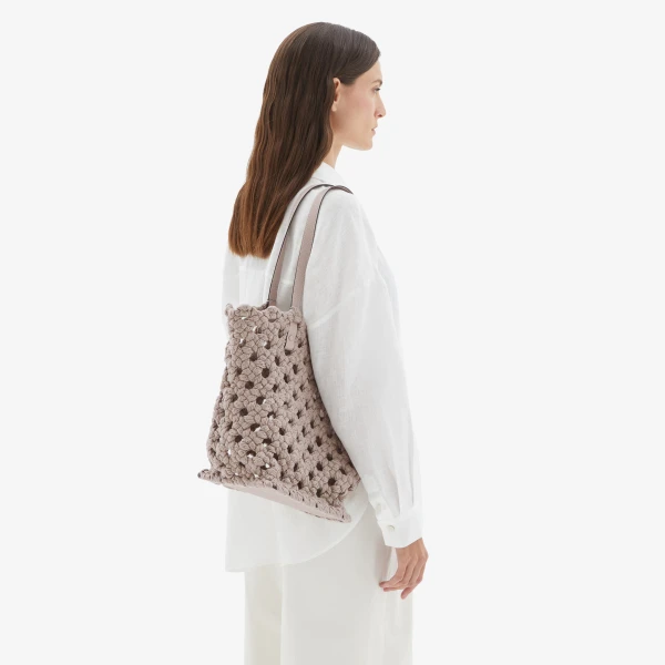 Valextra Sportami Via Shopping Bag in Nude Pink | Totes & Top-Handle Bags | Luxury Shoes 