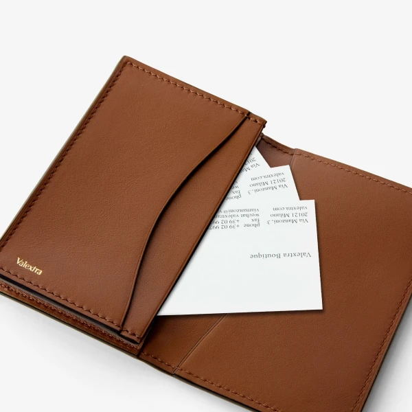 Valextra Sublime Card Case Onda in Chocolate Brown | Cases | Luxury Shoes 