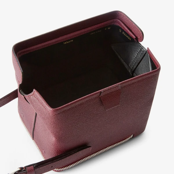 Valextra Tric Trac Bag in Claret Red | Shoulder & Crossbody Bags | Luxury Shoes 