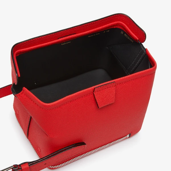 Valextra Tric Trac Bag in Crimson Red | Shoulder & Crossbody Bags | Luxury Shoes 