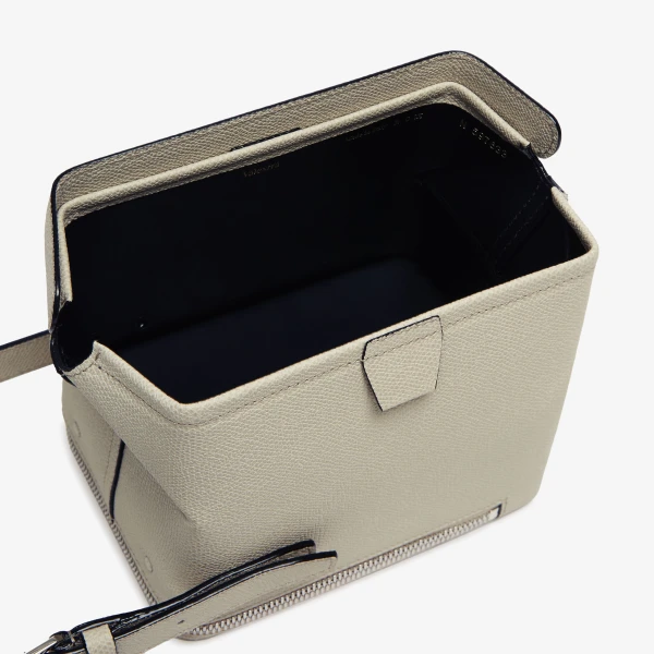 Valextra Tric Trac Bag in Linen Grey | Shoulder & Crossbody Bags | Luxury Shoes 