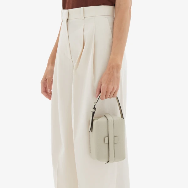 Valextra Tric Trac Bag in Linen Grey | Shoulder & Crossbody Bags | Luxury Shoes 