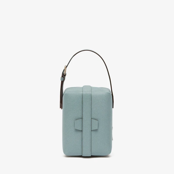 Valextra Tric Trac Bag in Smokey Blue | Shoulder & Crossbody Bags | Luxury Shoes 