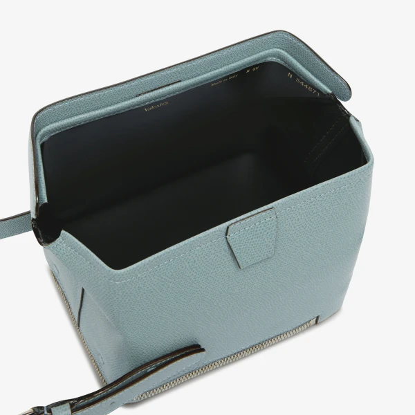 Valextra Tric Trac Bag in Smokey Blue | Shoulder & Crossbody Bags | Luxury Shoes 