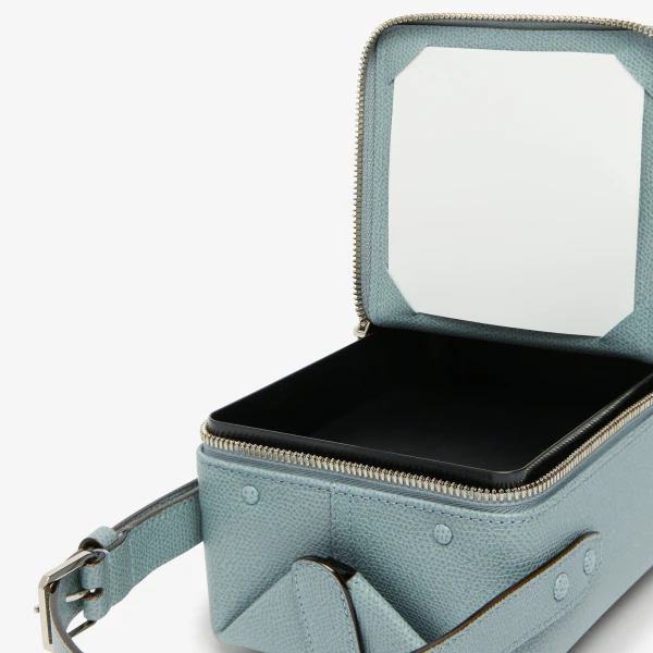 Valextra Tric Trac Bag in Smokey Blue | Shoulder & Crossbody Bags | Luxury Shoes 