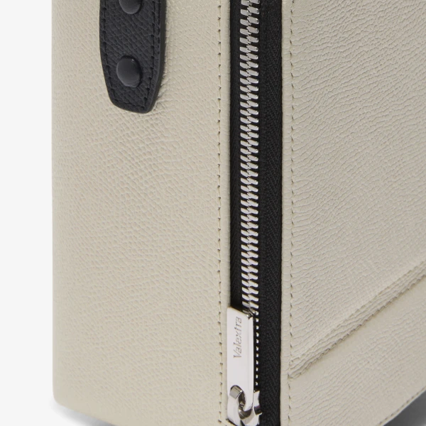 Valextra Tric Trac Intarsia Contrasto Bag in Pergamena White and Black | Shoulder & Crossbody Bags | Luxury Shoes 