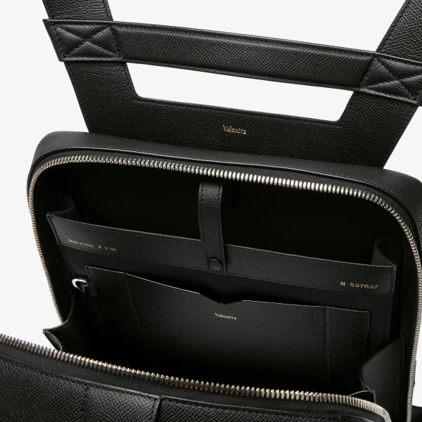 Valextra V-Line Backpack in Black | Men Bags | Luxury Shoes 