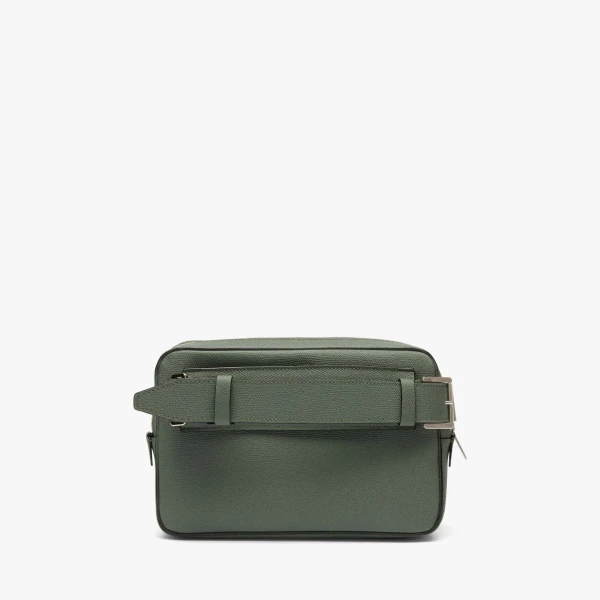 Valextra V-Line Bum Bag in Musk Green | Men Bags | Luxury Shoes 