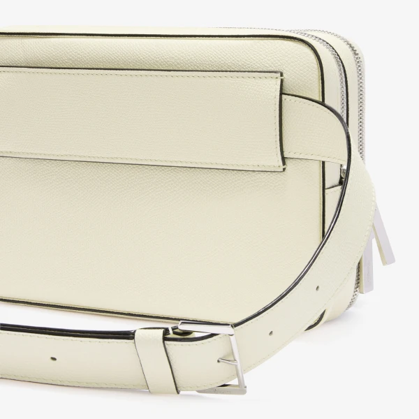 Valextra V-Line Bum Bag in Pergamena White | Men Bags | Luxury Shoes 