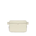 Valextra V-Line Bum Bag in Pergamena White | Men Bags | Luxury Shoes 