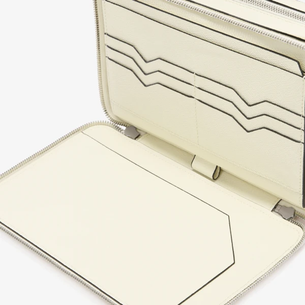 Valextra V-Line Bum Bag in Pergamena White | Men Bags | Luxury Shoes 