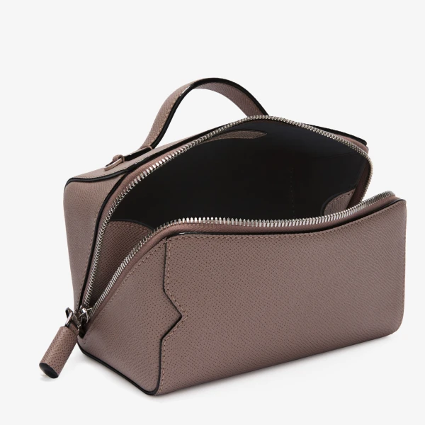 Valextra V-Line Crossbody Vanity Bag in Sahara Brown | Shoulder & Crossbody Bags | Luxury Shoes 