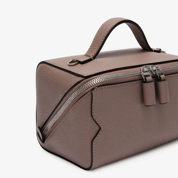 Valextra V-Line Crossbody Vanity Bag in Sahara Brown | Shoulder & Crossbody Bags | Luxury Shoes 