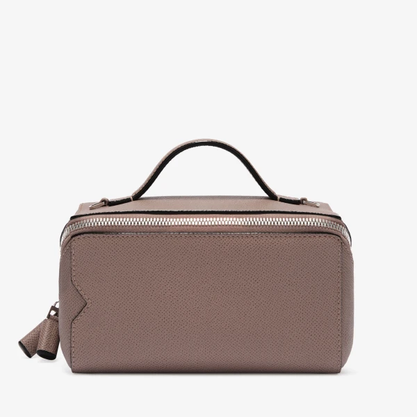 Valextra V-Line Crossbody Vanity Bag in Sahara Brown | Shoulder & Crossbody Bags | Luxury Shoes 