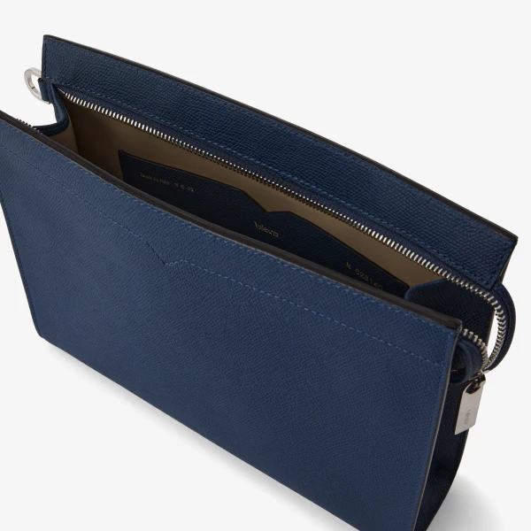 Valextra V-Line Document Holder in Sapphire Blue | Cases | Luxury Shoes 