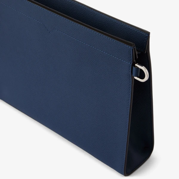 Valextra V-Line Document Holder in Sapphire Blue | Cases | Luxury Shoes 