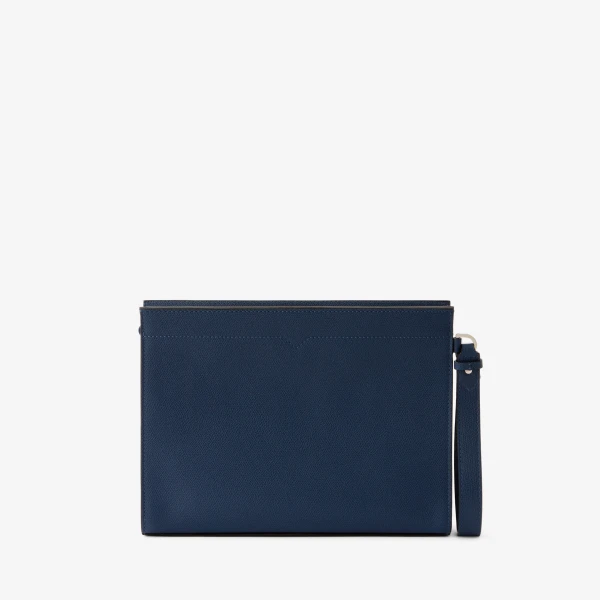 Valextra V-Line Document Holder in Sapphire Blue | Cases | Luxury Shoes 