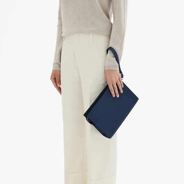 Valextra V-Line Document Holder in Sapphire Blue | Cases | Luxury Shoes 