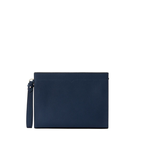 Valextra V-Line Document Holder in Sapphire Blue | Cases | Luxury Shoes 