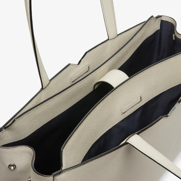 Valextra V-Line Horizontal Shopping Bag in Linen Grey | Men Bags | Luxury Shoes 