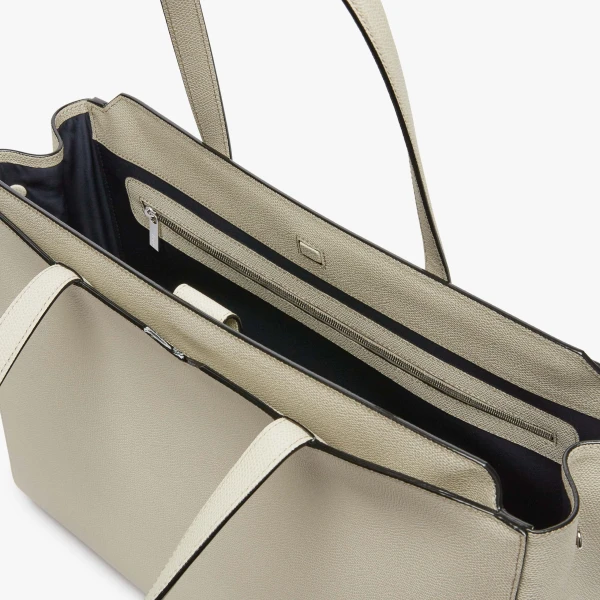 Valextra V-Line Horizontal Shopping Bag in Linen Grey | Men Bags | Luxury Shoes 