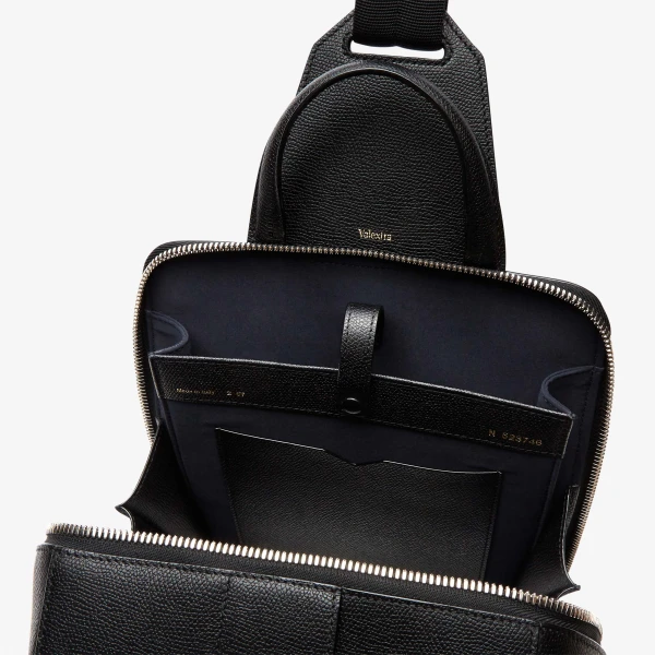 Valextra V-Line One Shoulder Backpack in Black | Men Bags | Luxury Shoes 
