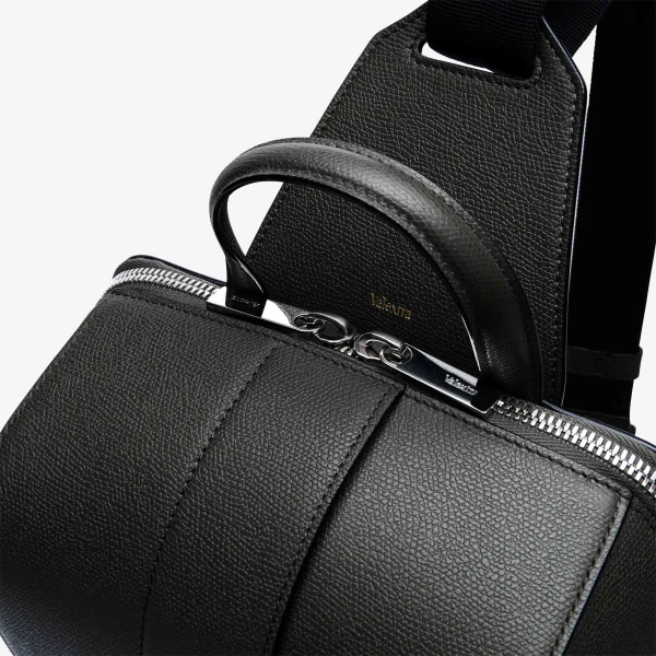 Valextra V-Line One Shoulder Backpack in Black | Men Bags | Luxury Shoes 
