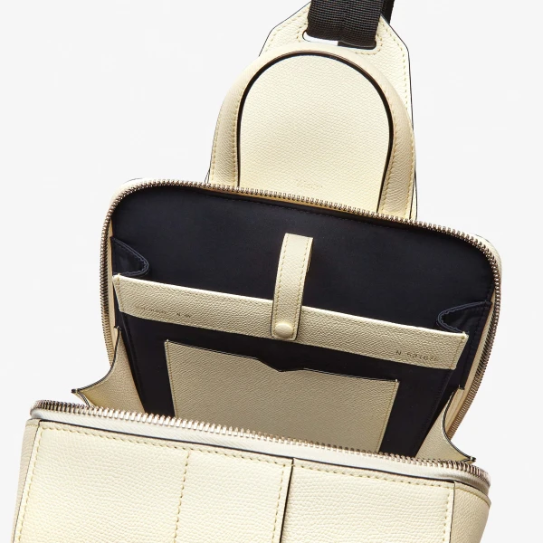 Valextra V-Line One Shoulder Backpack in Pergamena White | Men Bags | Luxury Shoes 