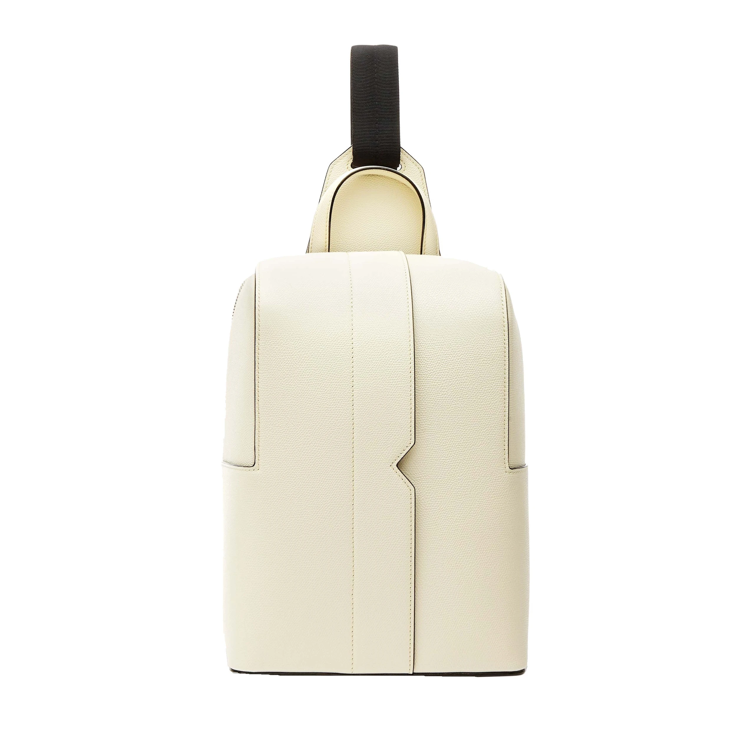 Valextra V-Line One Shoulder Backpack in Pergamena White Valextra V-Line One Shoulder Backpack in Pergamena White | Men Bags | Luxury Shoes