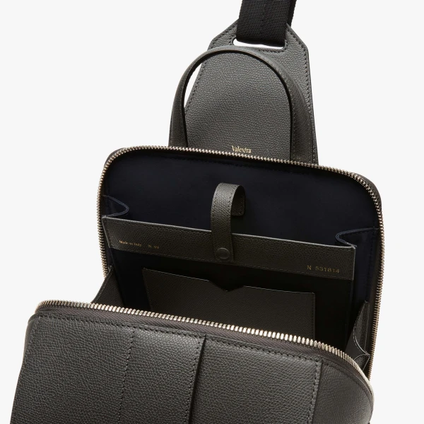 Valextra V-Line One Shoulder Backpack in Smokey Grey | Men Bags | Luxury Shoes 