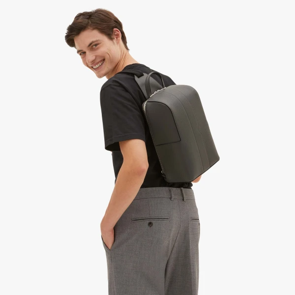 Valextra V-Line One Shoulder Backpack in Smokey Grey | Men Bags | Luxury Shoes 
